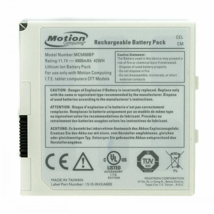 Batterie originale Motion MC5450BP 1510-0463000 1510-0HZA00 11.1V 4000mAh, 42Wh pour ordinateur portable Motion C5 F5 F5v CFT séries