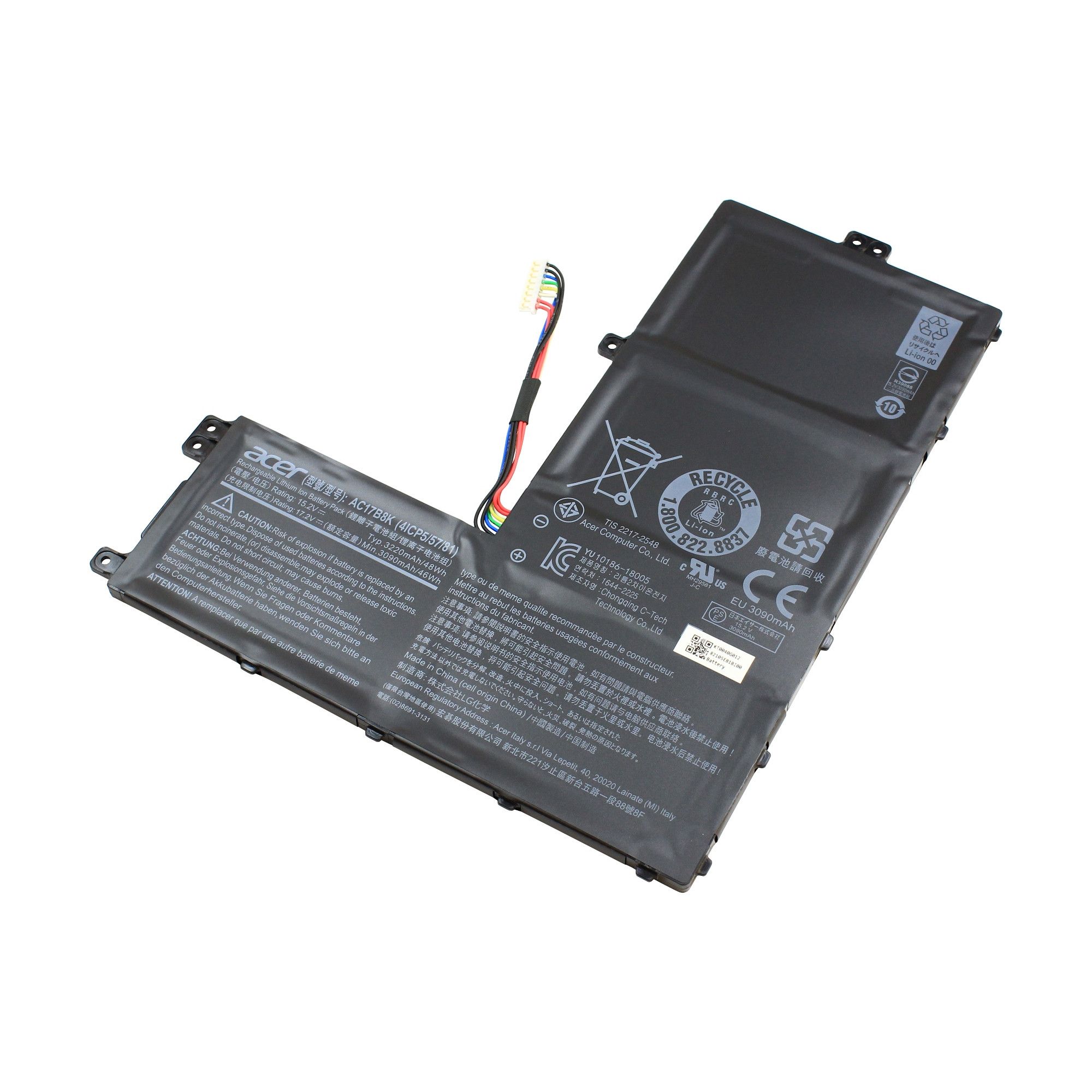 Batterie originale Acer AC17B8K 15.2V 3220mAh pour ordinateur portable Acer SF315-52G-51HV, Swift 3 SF315-52G-531A série