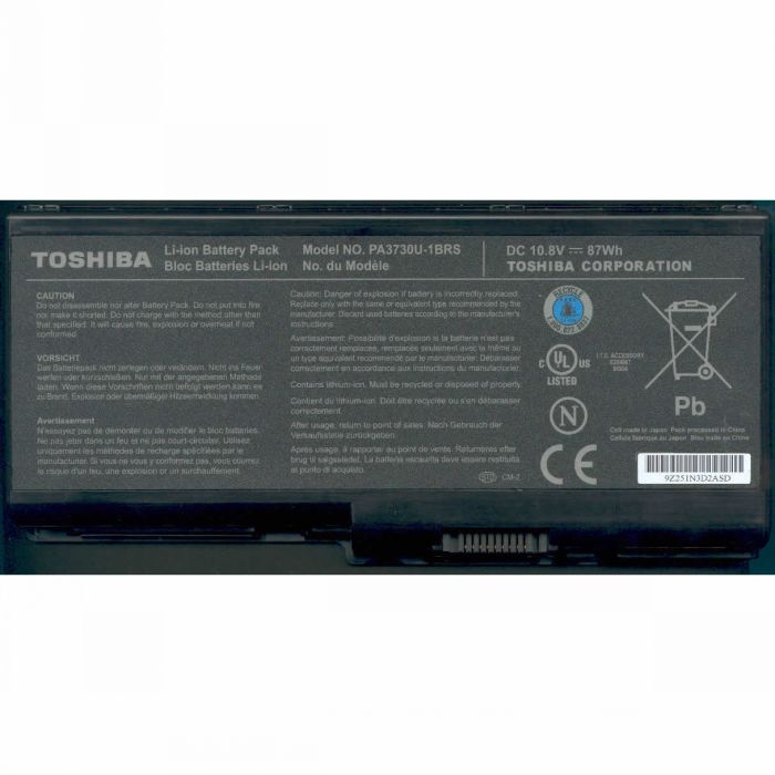 Batterie remplacement Toshiba PA3730U-1BRS PA3729U-1BRS 10.8V 8800mAh pour ordinateur portable Toshiba Satellite P505, Satellite P505D séries