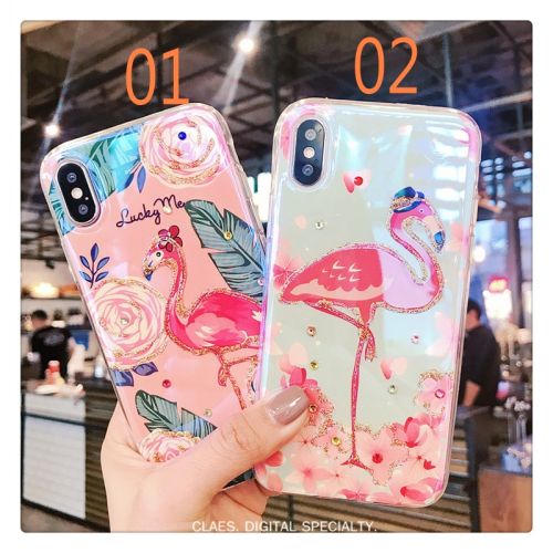 Coque TPU pas cher pour iPhone X - Flamant