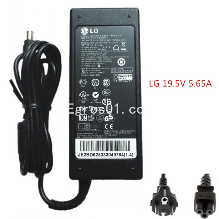 LG AAM-00 adaptateur chargeur 19.5V 5.65A 110W alimentation originale pour LG M2631D LCD Monitor séries