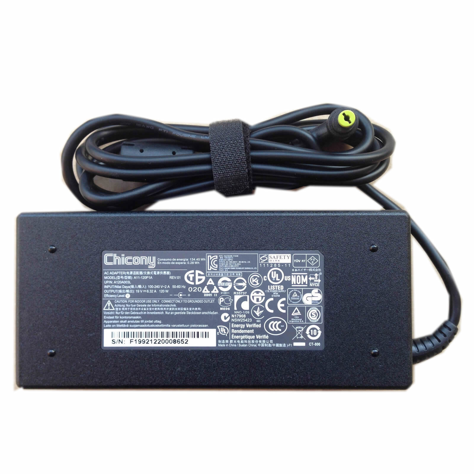 Chicony PA-1121-16 adaptateur chargeur 19V 6.32A 120W alimentation originale pour ACER Aspire V3 V3-771G-9697 séries