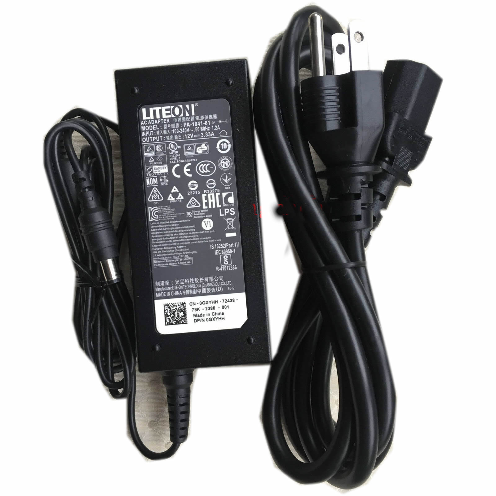 Liteon PA-1041-0,PA-1041-71,PA-1041-71TA-LF adaptateur chargeur 12V 3.33A 40W alimentation originale pour Dell MONITOR S2240LC séries