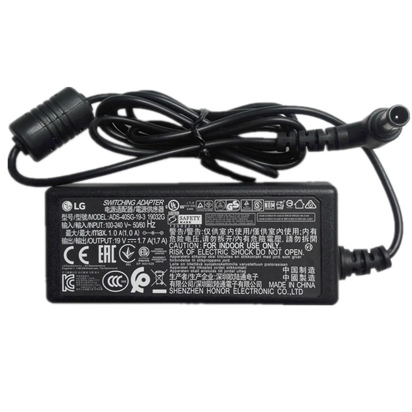 LG ADS-40FSG-19,19032,ADS-40SG adaptateur chargeur 19V 1.7A 32W alimentation originale pour LG LCAP16A-E TV MONITOR, IPS237LY séries