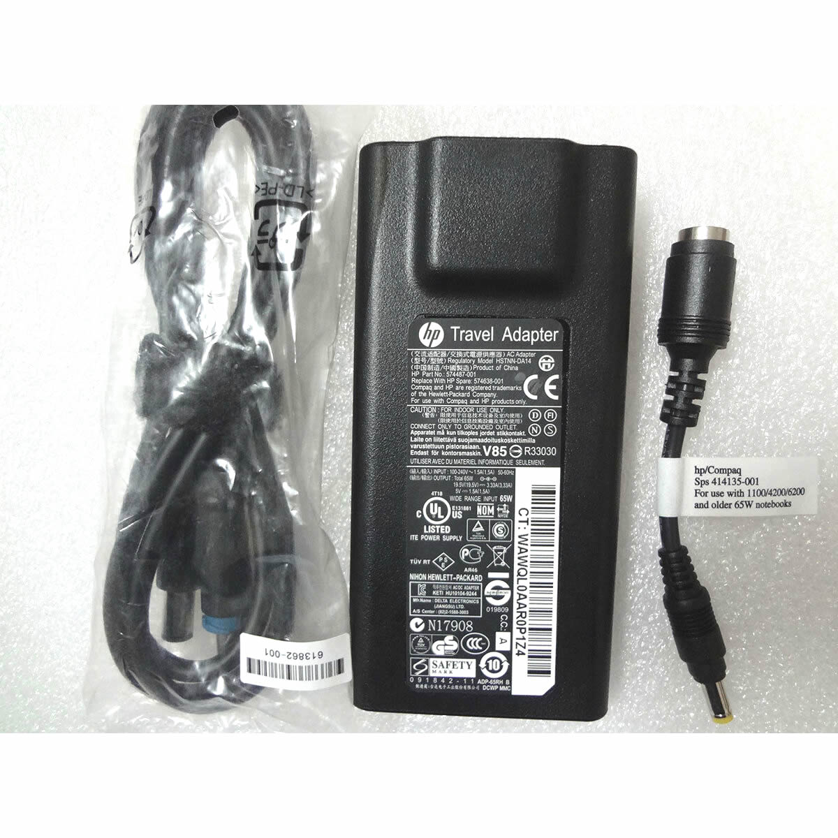 HP 693716-001 HSTNN-DA14 677776-003 adaptateur chargeur 19.5V 3.33A 65W alimentation originale pour HP ENVY 14 SPECTRE, ENVY 14-3015TU SPECTRE séries
