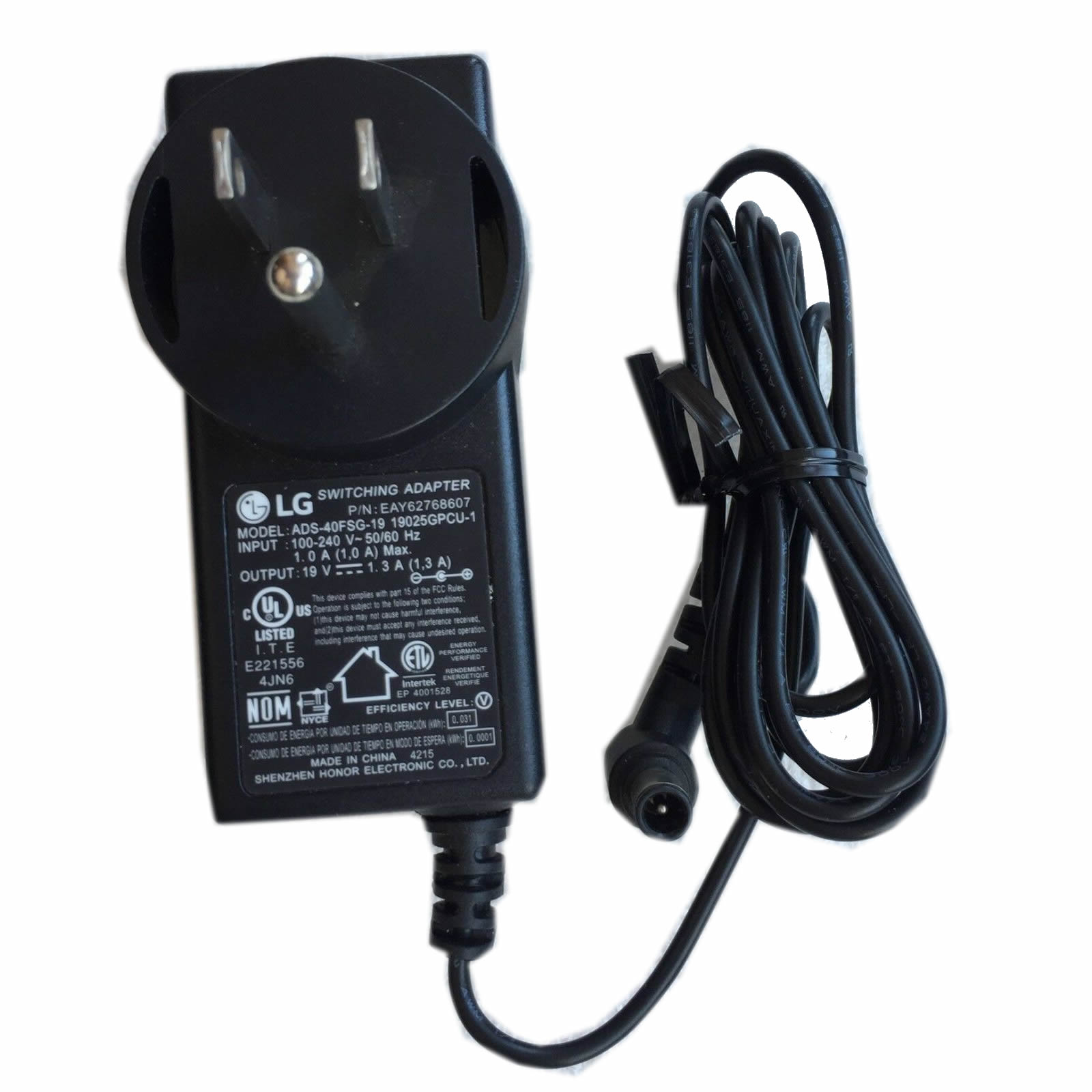 Adaptateur chargeur LG EAY62549203 ADS40FSG-19 ADS-40FSG-19 ADS-40SG 19V 1.3A 25W alimentation originale pour LG E1948S E2242C W1947CY E1948S séries