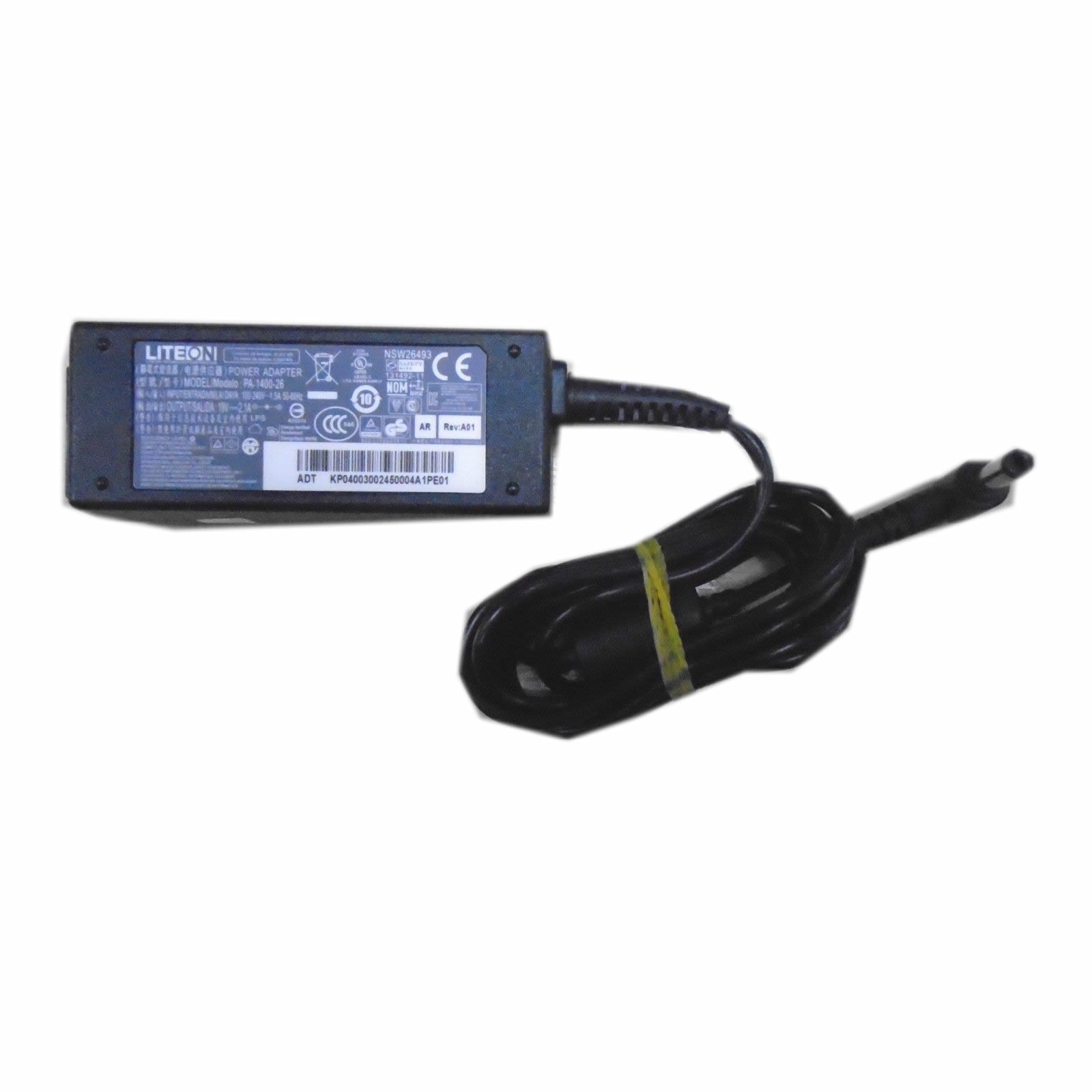 Adaptateur chargeur Liteon HKA03619021-8C HKA03619021-6C PA-1400-26 19V 2.1A 40W alimentation originale pour TOSHIBA Satellite 10 AT100 AT105-T1032G AT105-T1016G séries