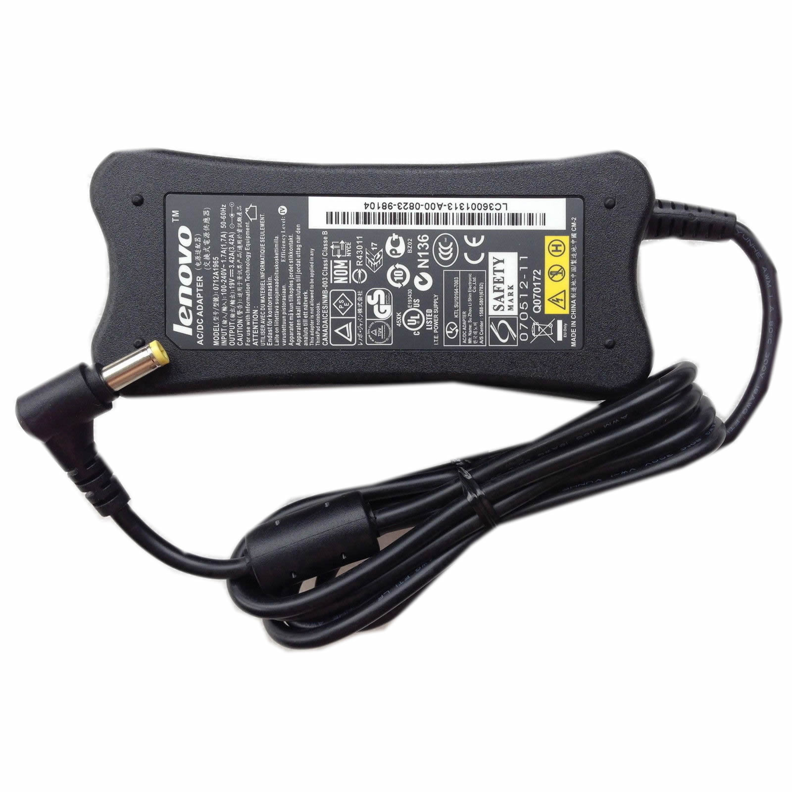 Adaptateur chargeur Lenovo PA-1650-52LC 0712A1965 ADP-65CH A ADP-65YB B 19V 3.42A 65W alimentation originale pour Lenovo IDEAPAD Y450 GMA, IDEAPAD Y410 séries