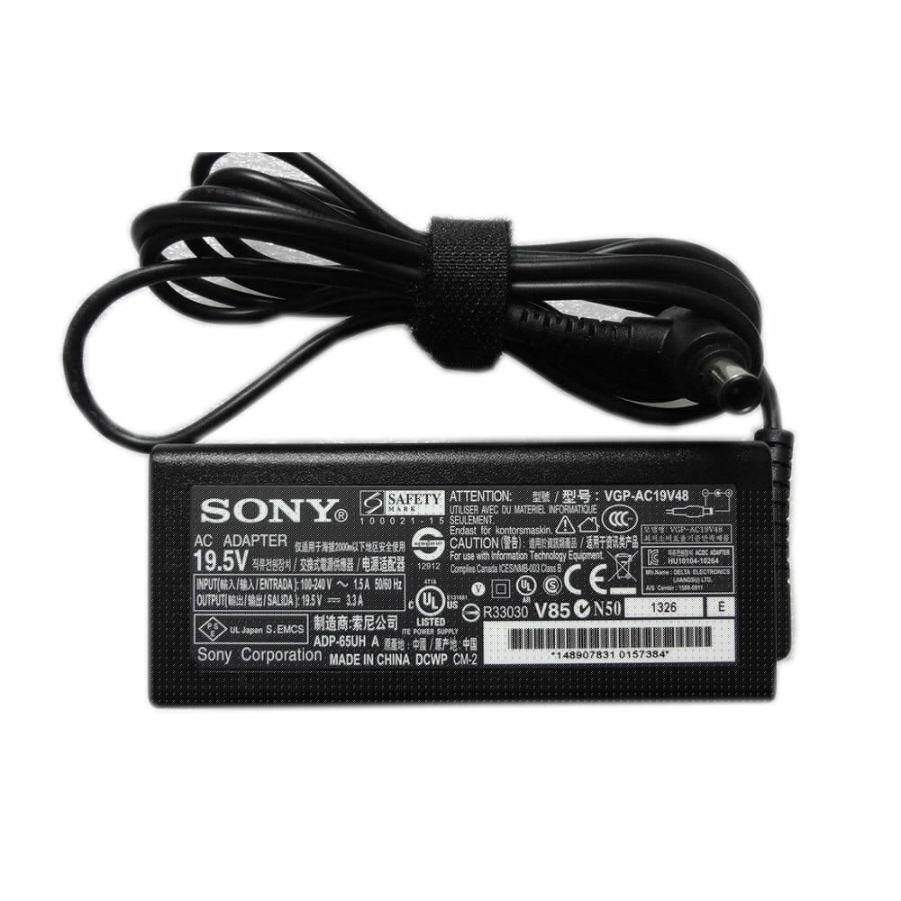 Adaptateur chargeur Sony VGP-AC19V43 VGP-AC19V48 VGP-AC19V71 PCGA-AC19V1 VGP-AC19V11 19.5V 3.3A 65W alimentation originale pour SONY VPCS132FX SONY VAIO PCG-71411L PCG-71511L PCG-61611L séries