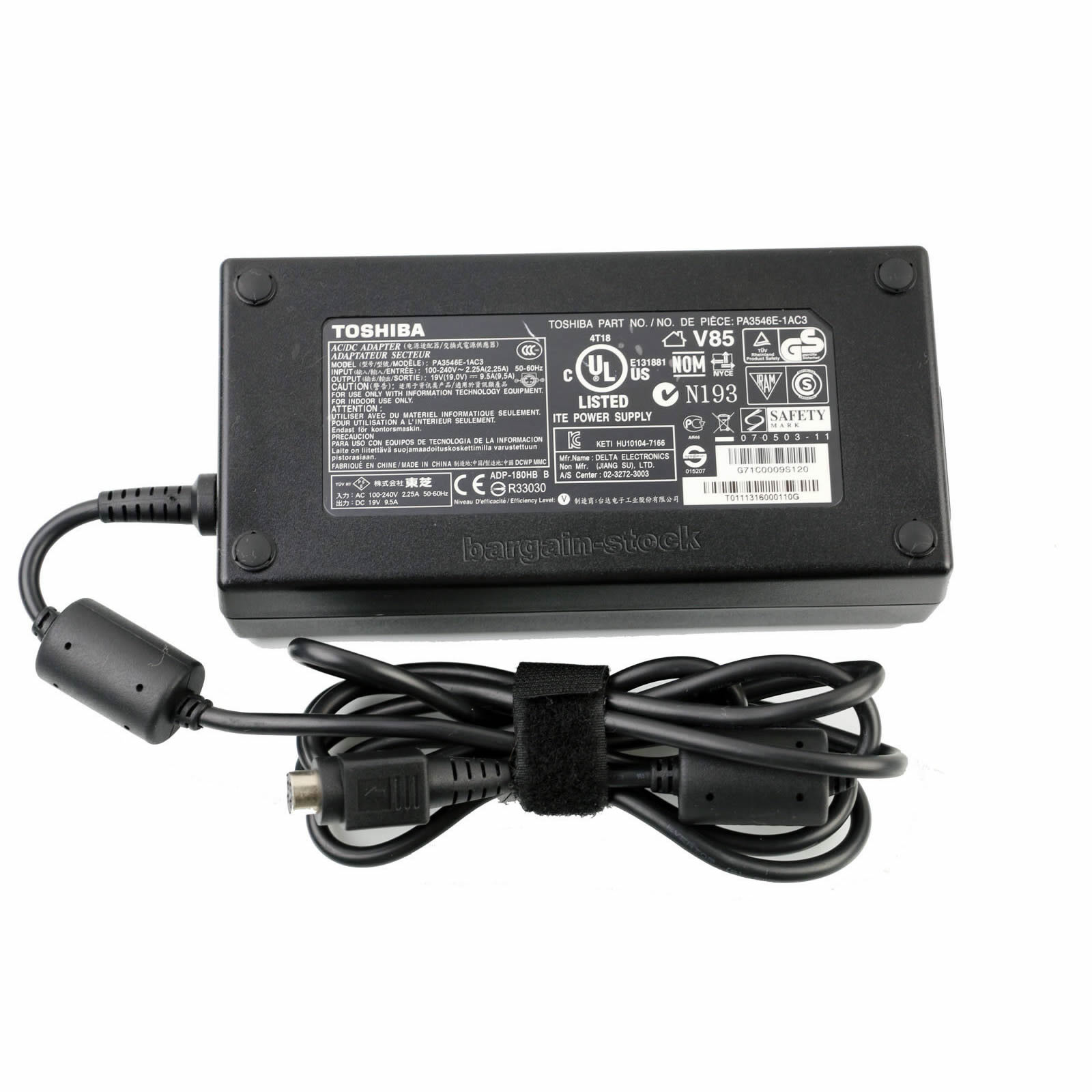 Adaptateur chargeur Toshiba PA-1181-02 PA3546E-1AC3 19V 9.5A 180W alimentation originale pour Toshiba QOSMIO X75 X770 X505 séries