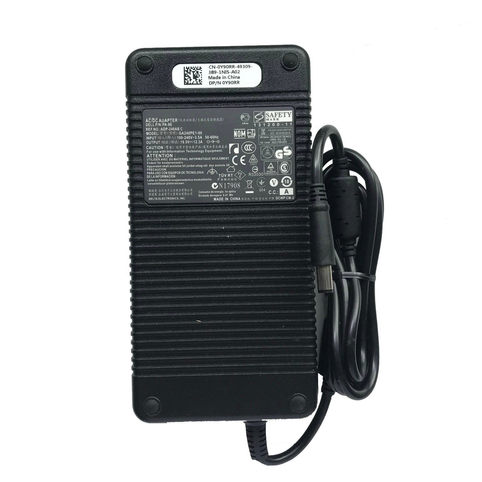 Adaptateur chargeur Dell 0XM3C3 ADP-330AB B DA330PM111 19.5V 16.9A 330W alimentation originale pour Dell ALIENWARE M18X, ALIENWARE R1 séries