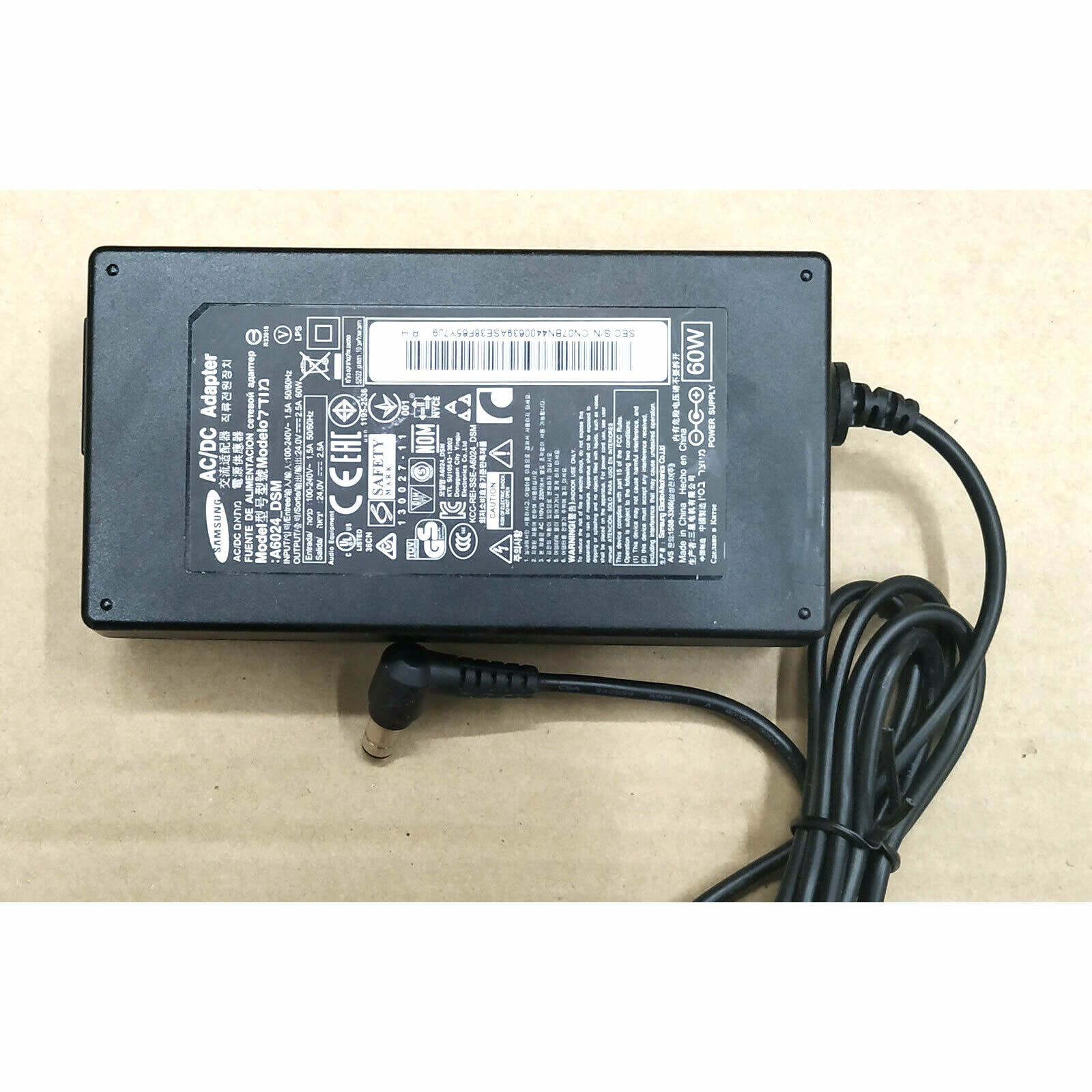 Adaptateur chargeur Samsung A6024_DSM 24V 2.5A 60W alimentation originale pour Samsung HW-F550 HW-E550 séries
