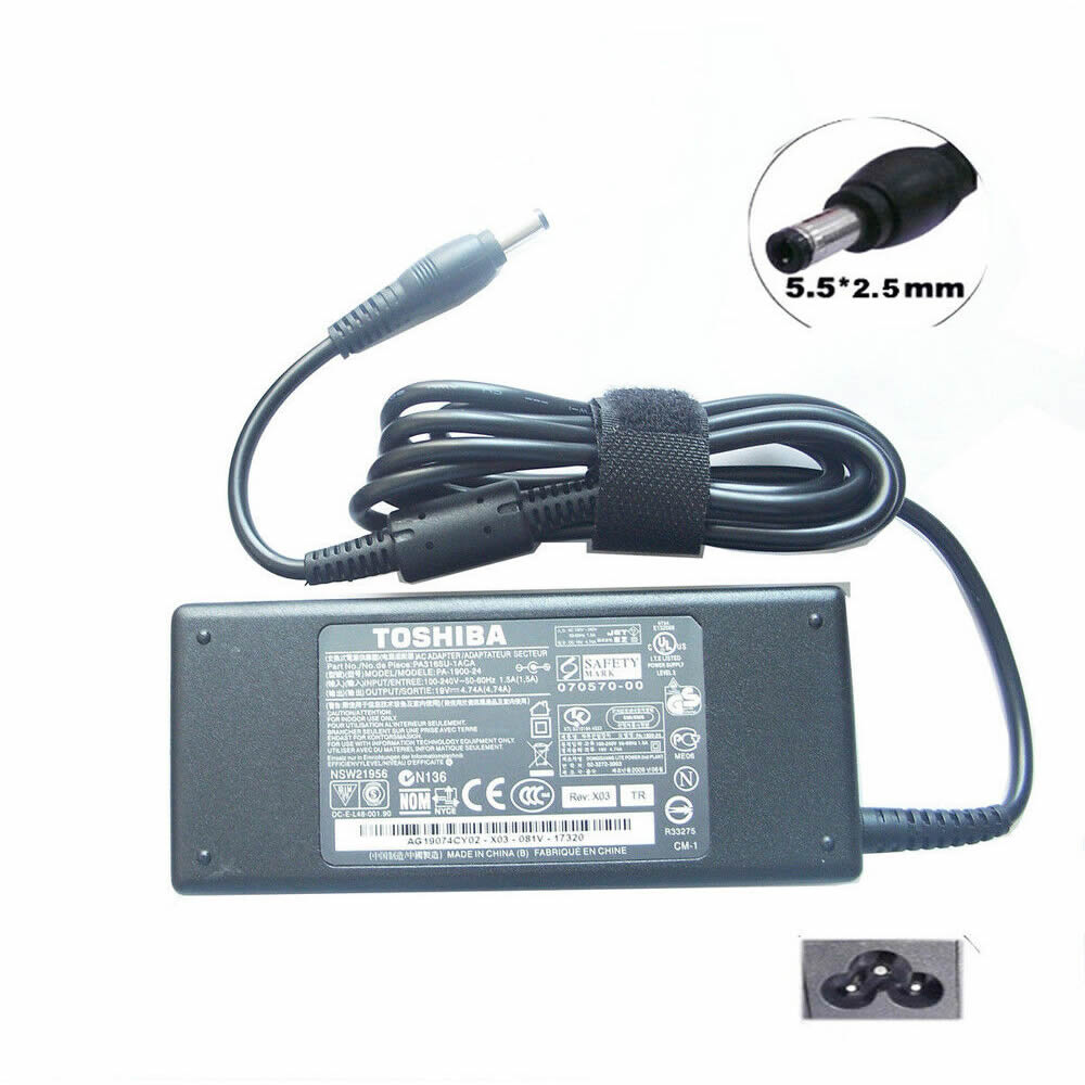 Adaptateur chargeur TOSHIBA PA5035U-1ACA PA-1750-04 PA3165U-1ACA PA-1650-21 19V 4.74A 90W alimentation originale pour TOSHIBA Portege Z30-A1310 Satellite séries