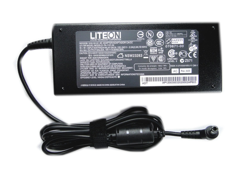 Chargeur Liteon ADP-120DB,PA-1121-02,PA-1121-04 20V 6A 120W alimentation originale pour FUJITSU SIEMENS AMILO M3438 M4438 AMILO-M7405 AMILO-D7850 AMILO-D7830 AMILO- D7820 AMILO-D7620 séries