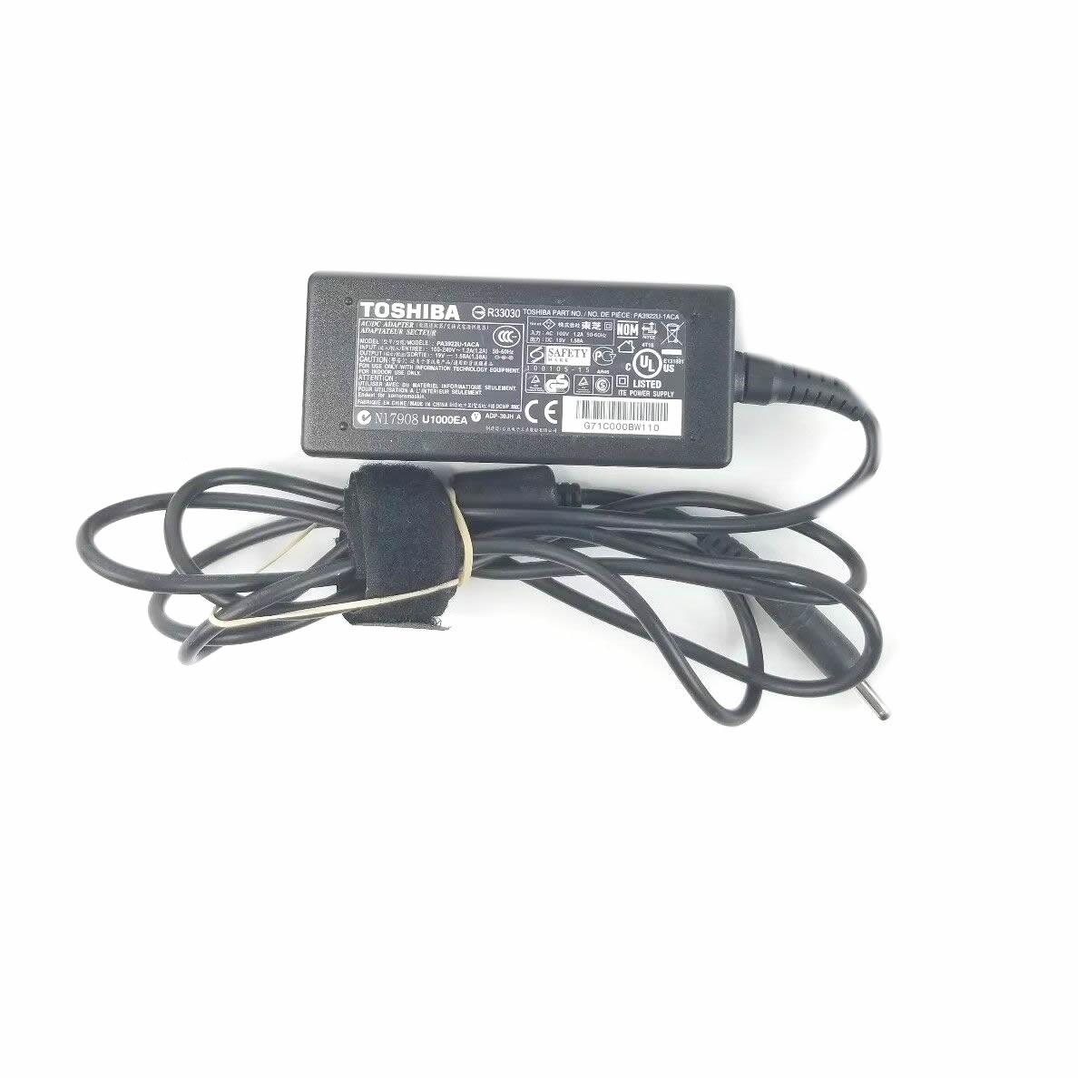 Chargeur Toshiba AD-30JH B,ADP-30JH,ADP-30JH A 19V 1.58A 30W alimentation originale pour Toshiba AT100 AT105-T1016G AT105-T1032G séries