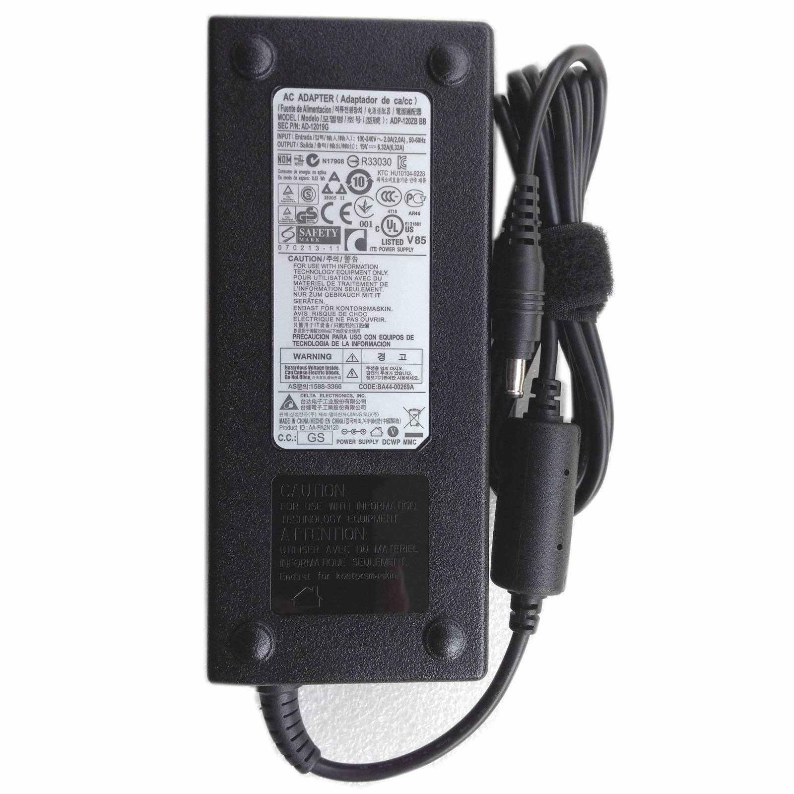 Chargeur Samsung AD-12019G ADP-120ZB BB 19V 6.32A 120W alimentation originale pour Samsung 800G5M-X01,NP8500GM, 800G5M séries