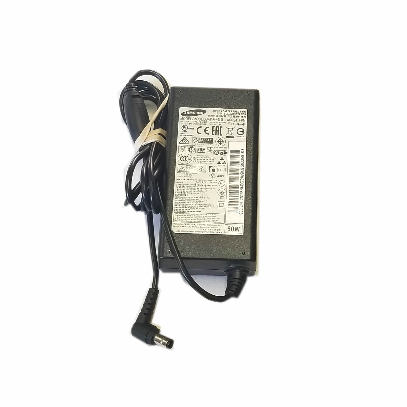 Chargeur Samsung A6024_DSM,A6024_FPN,BN44-00799A 24V 2.5A 60W alimentation originale pour Samsung Soundbar HW-F550 HW-E550 séries