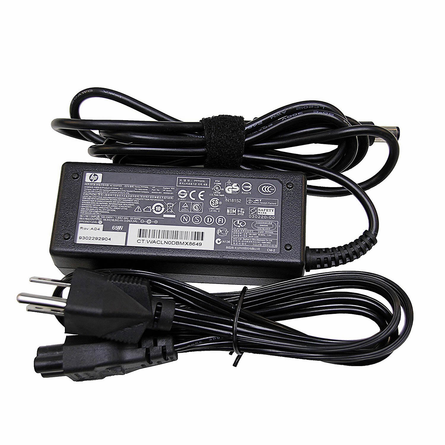 Chargeur HP 608425-004,AD9043-020G,239427-003 18.5V 3.5A 65W alimentation originale pour HP Elitebook 8460w 8560p 8570p 8460p 8470p séries