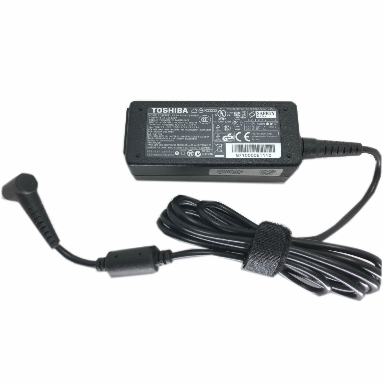 Chargeur Toshiba ADP36JH F PA5062U-1ACA 12V 3A 36W alimentation originale pour TOSHIBA AT15LE-A32, AT15PE-A32 séries