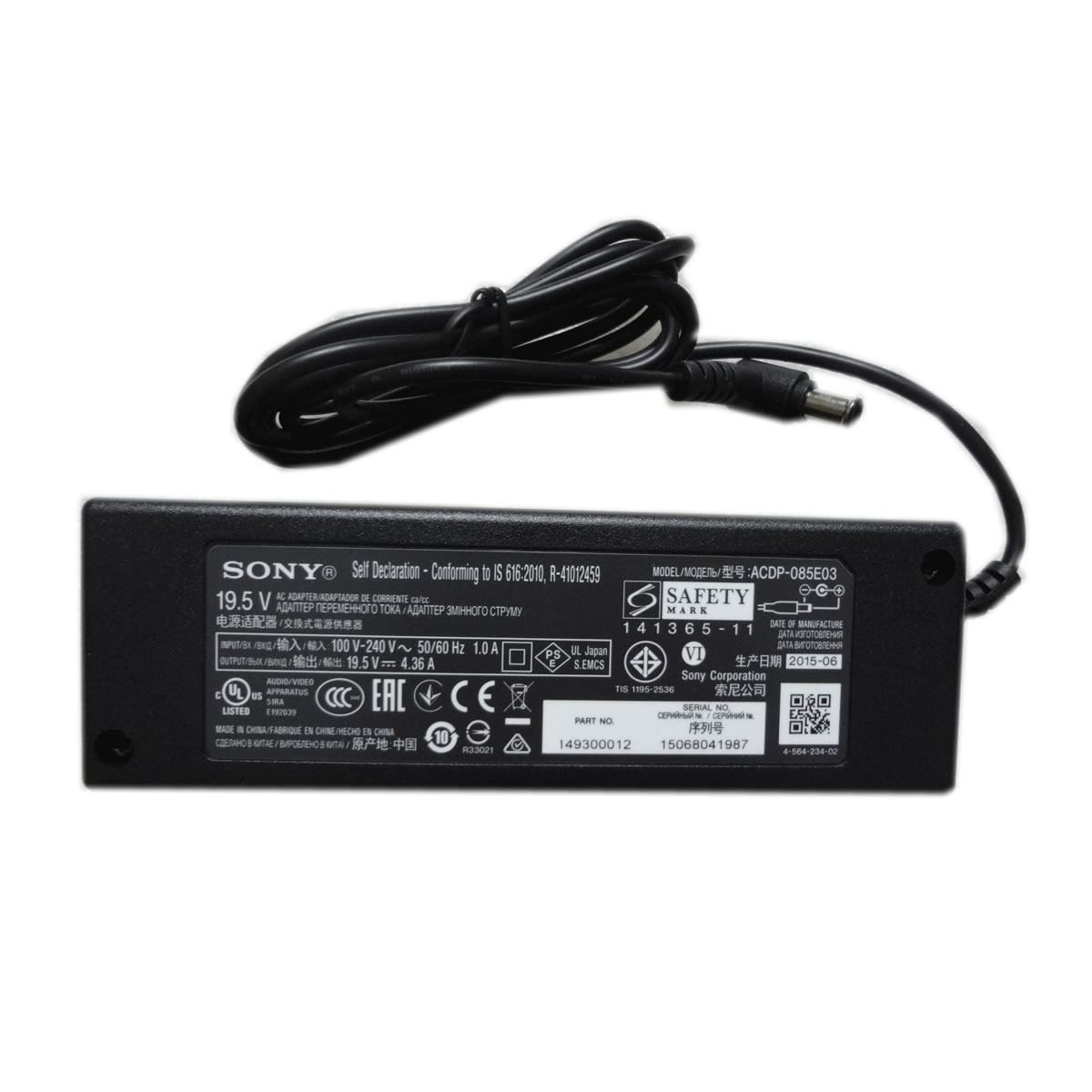 Sony ACDP-085E03 ACDP-085S01 chargeur 19.5V 4.36A 85W alimentation originale pour Sony KDL-48W650D, KLV32W512D séries