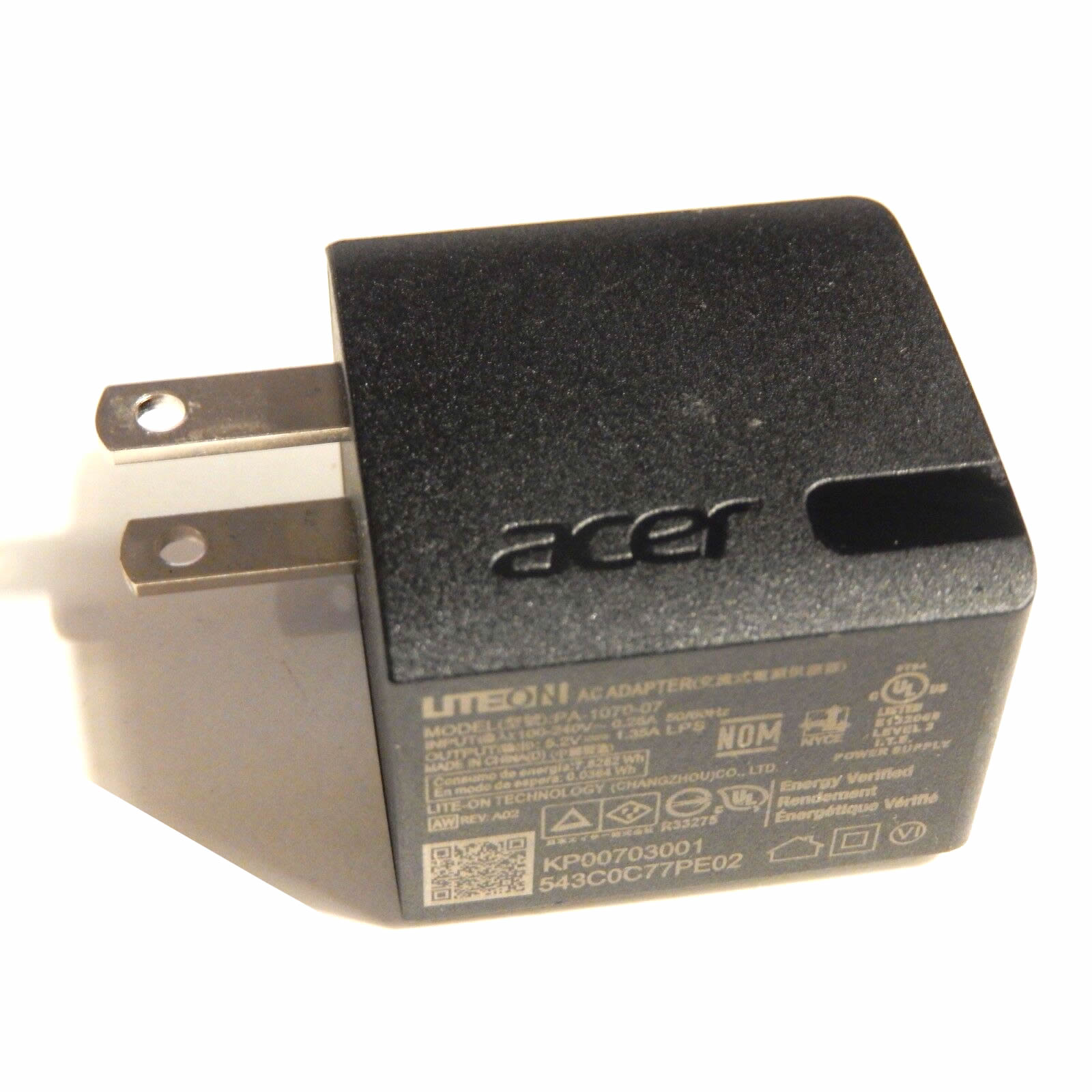 Acer PA-1070-07 chargeur 5.2V 1.35A 7W alimentation originale pour Acer LIQUID Z630S T04, LIQUID Z630S séries