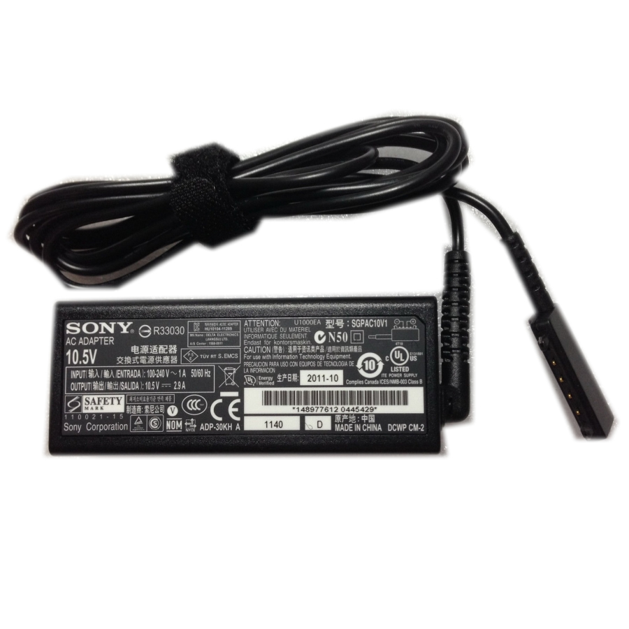 Sony SGPAC10V1 SGPAC10V2 chargeur 10.5V 2.9A 30W alimentation originale pour Sony SGPT113IN SGPT114GB SGPT113SE/S SGPT111GB/S séries