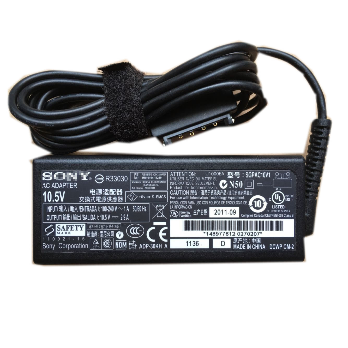 Sony SGPAC10V1 SGPAC10V2 chargeur 10.5V 2.9A 30W alimentation originale pour Sony SGPT111 SGPT112 SGPT113 tablette séries