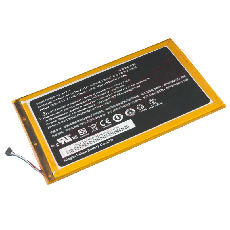 Batterie originale Acer A1311 3.7V 4000mAh pour ordinateur portable ACER Iconia A1-830-25601G01nsw, A1-830-2Csw-L16T, Iconia Tab 8, A1-830