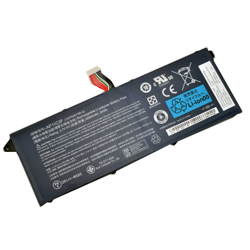 Batterie originale Acer 1ICP5/67/90-2, AP11C3F, AP11C8F 3.7V 6560mAh pour ordinateur portable Acer 1ICP5/67/90-2, AP11C3F, AP11C8F