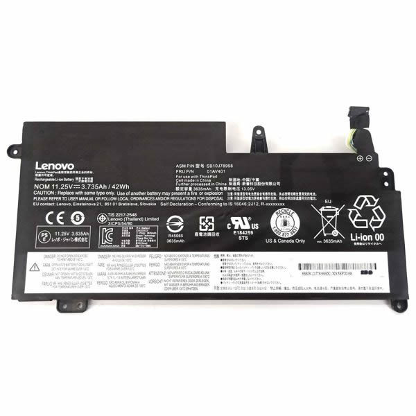 Batterie originale Lenovo 01AV401 SB10J78998 11.25V 3735mAh, 42Wh pour ordinateur portable ThinkPad New S2 séries