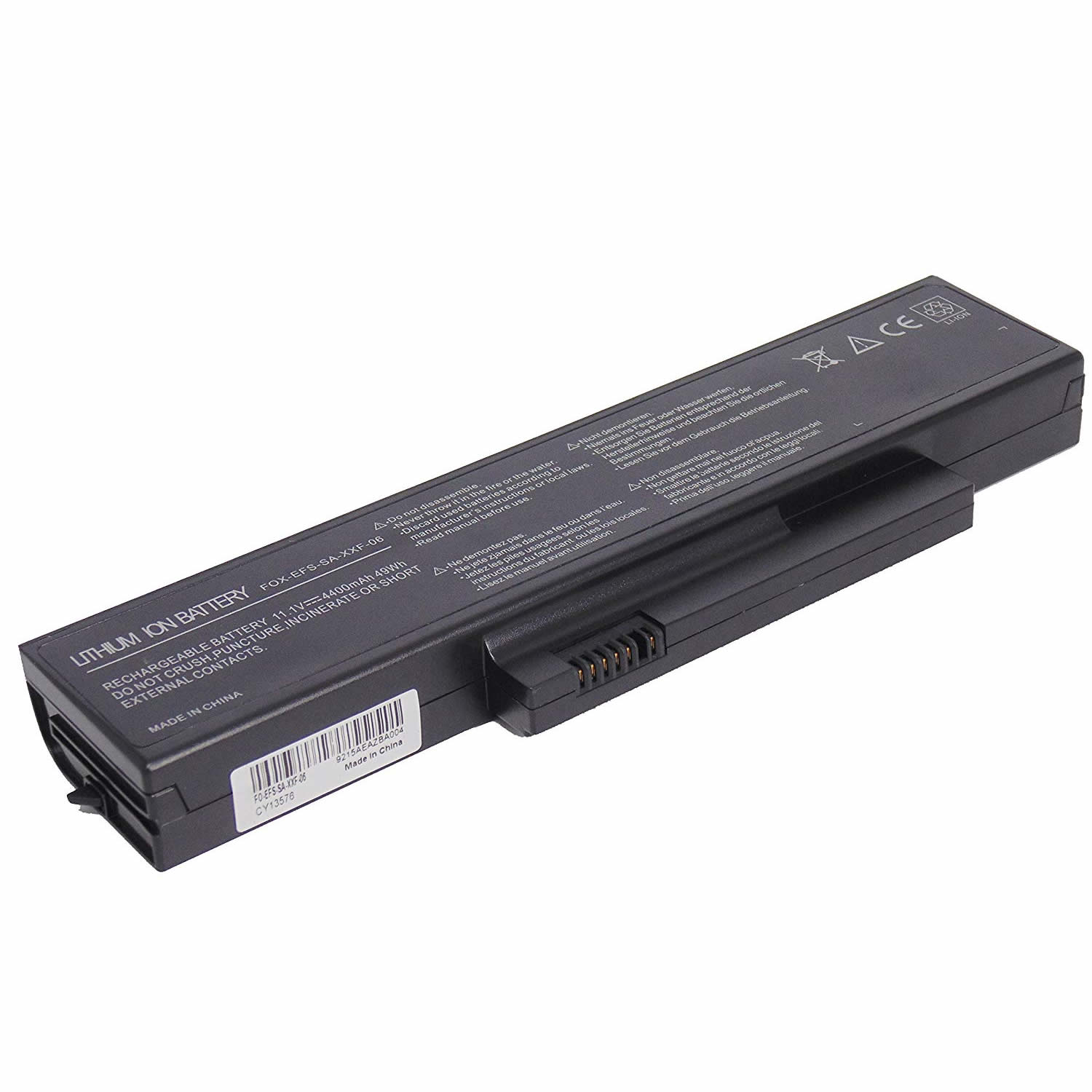 Batterie originale Fujitsu FOX-EFS-SA-XXF-06, S26391-F6120-L470, SMP-EFS-SS-22E-06 11.1V 4400mAh pour ordinateur portable Fujitsu ESPRIMO Mobile V5515, V5535 séries