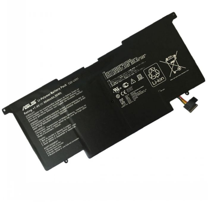 Batterie originale Asus C23-UX31 C22-UX31 7.4V 6800mAh, 50Wh pour ordinateur portable Asus ZENBOOK UX31 UX31E UX31E-DH72 séries