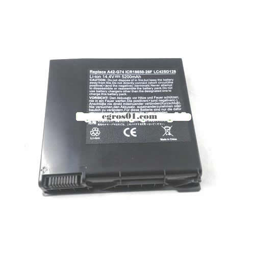 Batterie Asus A42-G74 ICR18650-26F LC42SD128 14.4V 5200mAh pour ordinateur portable Asus G74J G74S G74SX G74SW G74JH séries