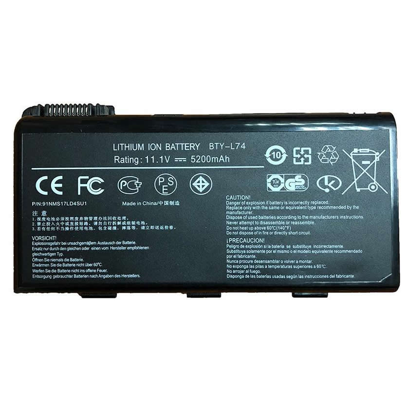 Batterie originale MSI BTY-L74 BTY-L75 11.1V 5200mAh pour ordinateur portable MSI A6200 A6000 CR700 séries