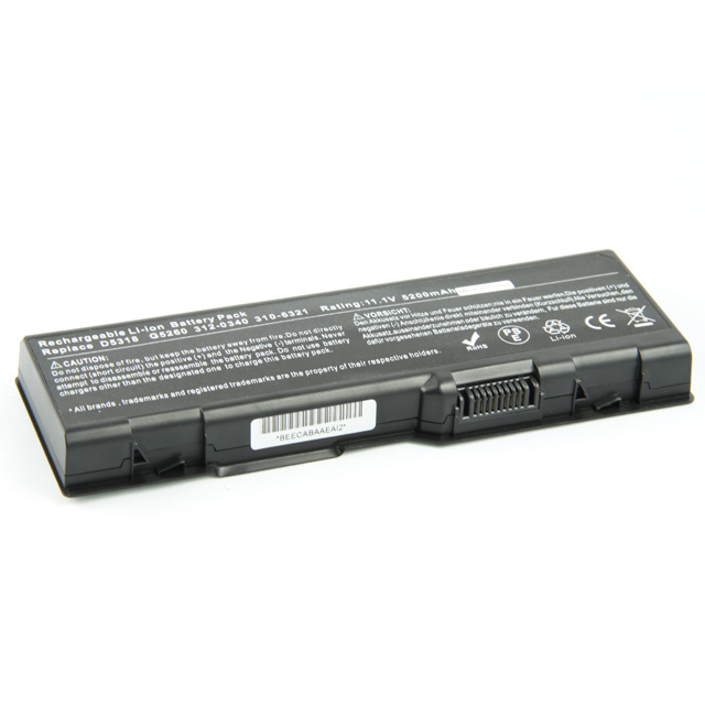Batterie de remplacement Dell 310-6321 C5446 C5447 11.1V 5200mAh pour ordinateur portable Dell Inspiron 6000 XPS M1710 Precision M90 séries