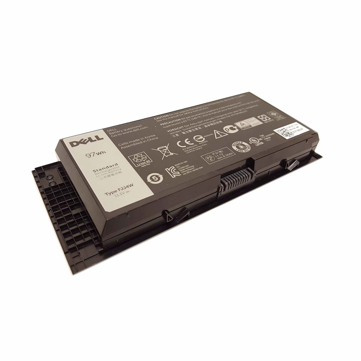 Batterie originale Dell FJJ4W 0TN1K5 312-1177 11.1V 8700mAh 97Wh pour ordinateur portable Dell Precision M6600 M6700 M6800 séries