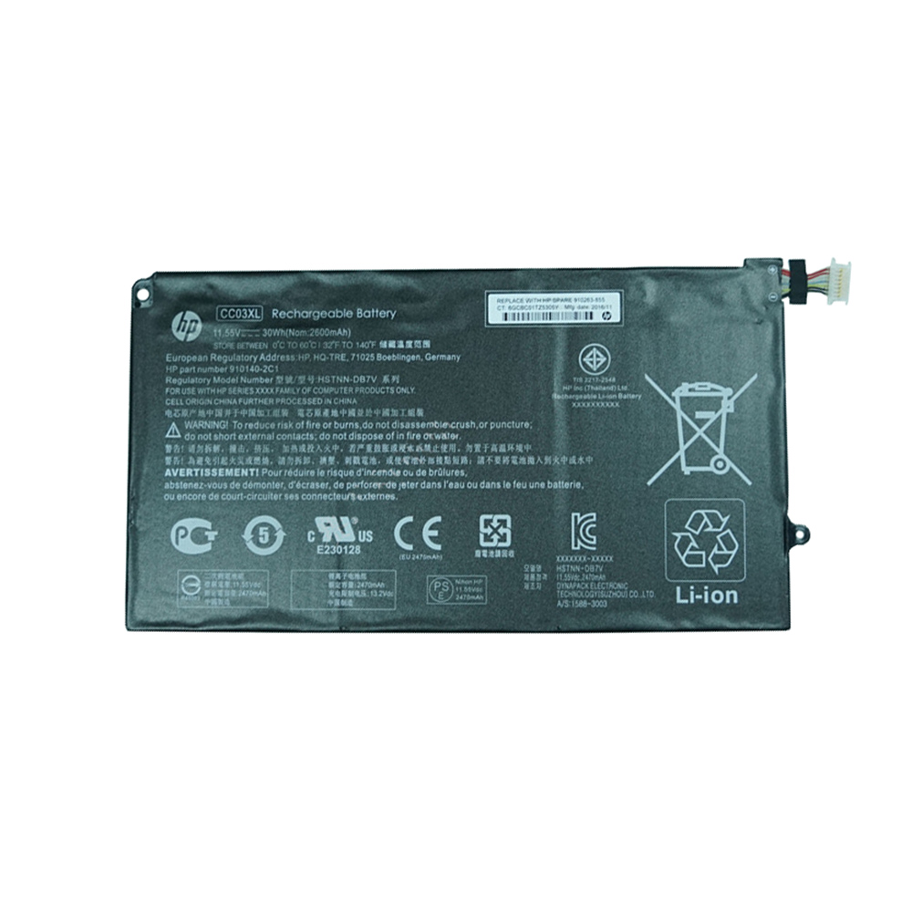 HP CC03XL HSTNN-DB7V 910140-2C1 batterie originale 11.1V 8550mAh, 100Wh pour ordinateur portable HP 910263-855 séries