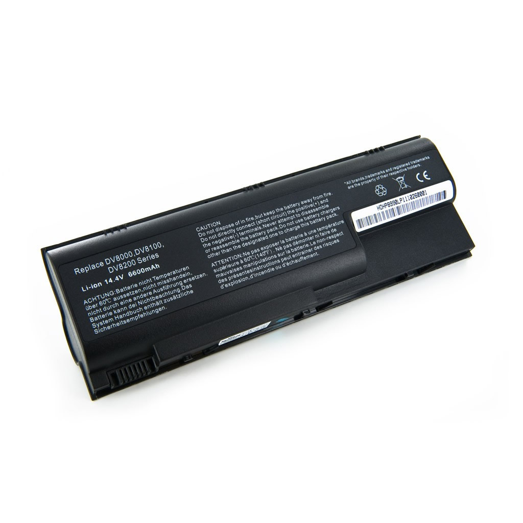 HP EF419A HSTNN-DB20 395789-001 batterie de remplacement 14.4V 6600mAh pour ordinateur portable HP Pavilion dv8327cl, Pavilion dv8327ca séries