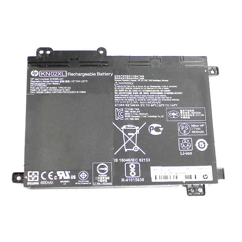 Batterie originale HP KN02XL 916809-855 TPN-W124 7.7V 4600mAh,37.2Wh pour ordinateur portable HP Pavilion 11m-ad000 x360, Pavilion X360 11-ad100tu séries