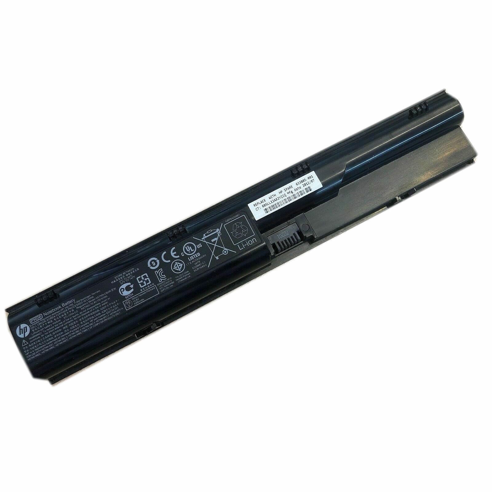 Batterie originale HP PR06 633805-001 HSTNN-102C 11.1V 4400mAh, 47Wh pour ordinateur portable HP ProBook 4441s, ProBook 4440S séries