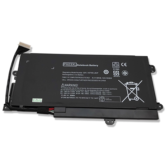 Batterie originale HP PX03XL 715050-001 HSTNN-IB4P 11V 4250mAh, 50Wh pour ordinateur portable HP Envy 14-k041tx, Envy 14-k128tx, Envy Touchsmart 14-K013TX séries