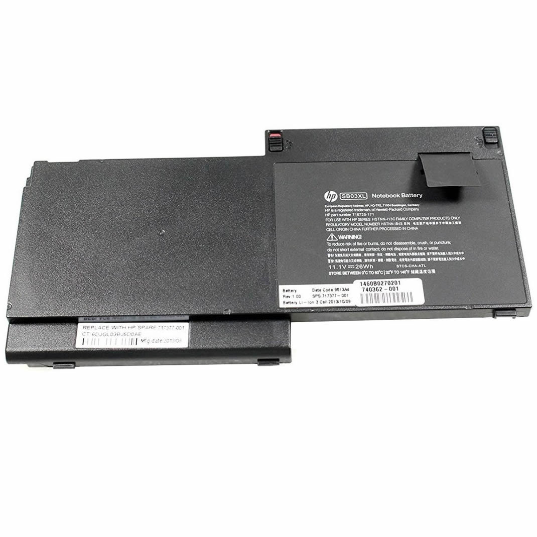 Batterie originale HP SB03XL 717378-001 SB03046XL 11.25V 4000mAh, 46Wh pour ordinateur portable HP EliteBook 820 G2 M7D57UP, EliteBook 820 G2 N0W10LP séries