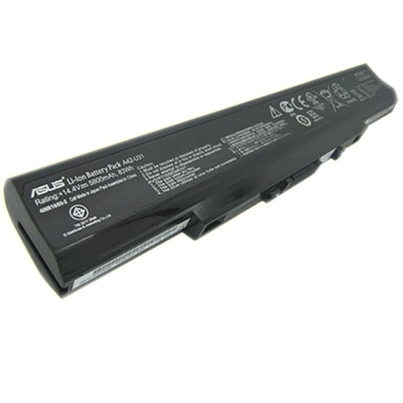 Batterie originale Asus 90-N1L1B2000Y A32-U31 A42-U31 14.4V 5800mAh, 83Wh pour ordinateur portable Asus U31KB815SD, X35KB815SG séries