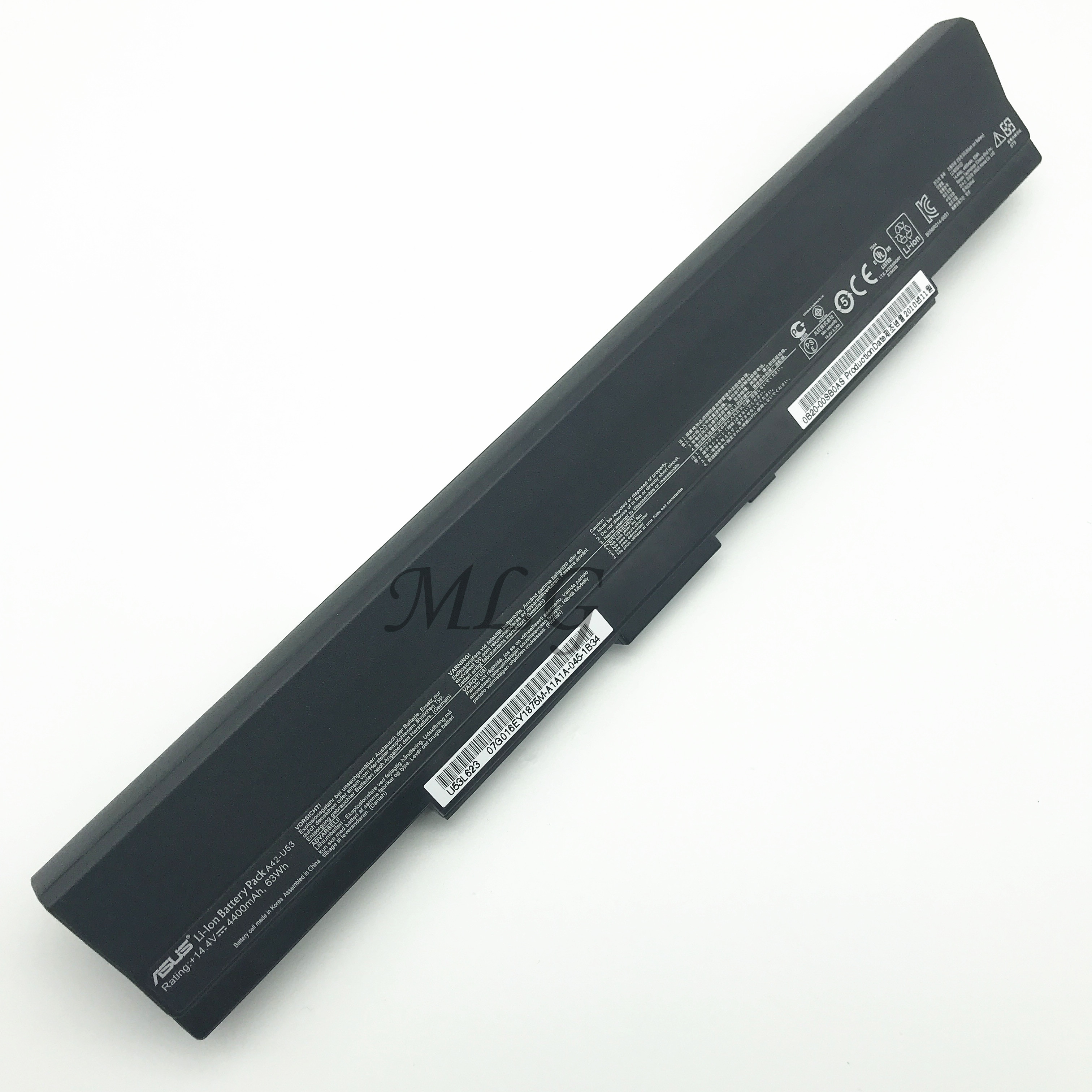 Batterie originale Asus A42-U53 A41-U53 A31-U53 14.8V 4400mAh, 65Wh pour ordinateur portable Asus U33J, U33JT, U43 séries