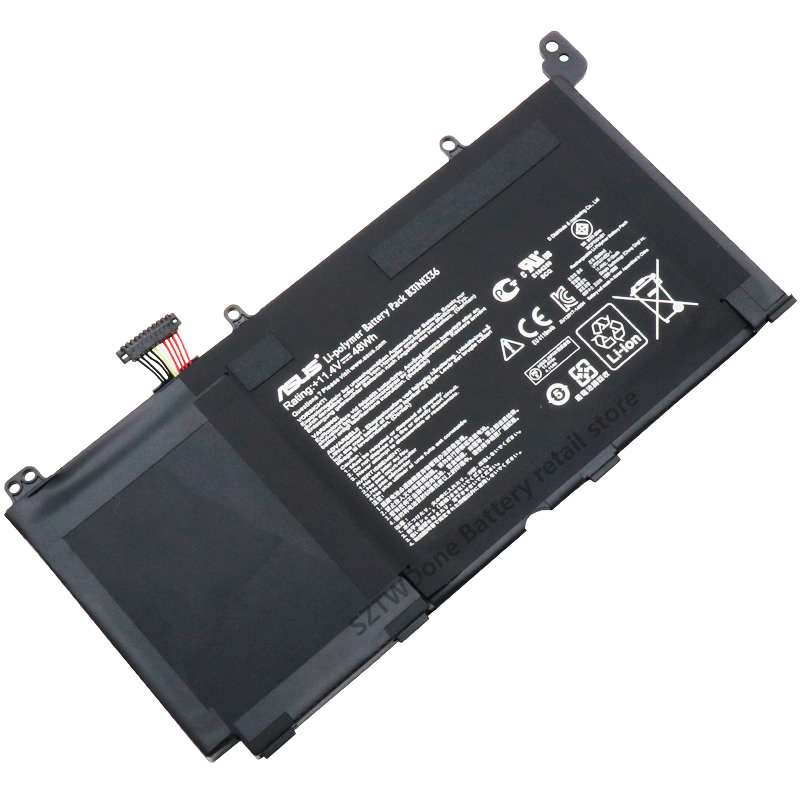 Batterie originale Asus B31N1336 0B200-00450500 C31-S551 11.4V 4210mAh, 48Wh pour ordinateur portable Asus K551LN-XX251H, K551LN-XO401H séries