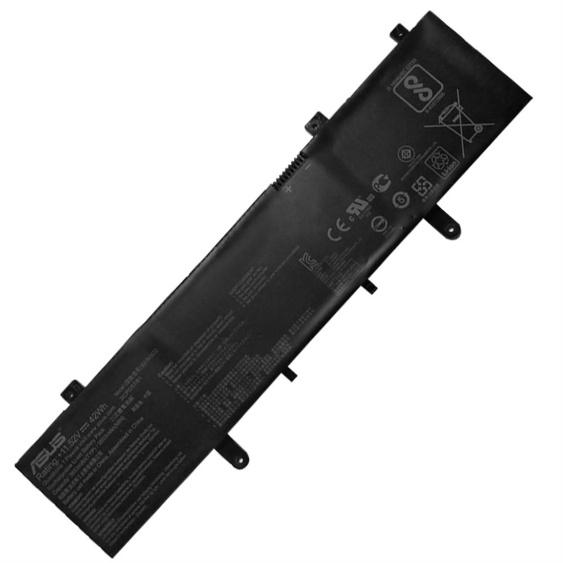 Batterie originale Asus B31N1632 0B200-02540000 0B200-02540300 11.55V 3727mAh, 42Wh pour ordinateur portable Asus S405UA-BM348T, S405UR-BM036T séries