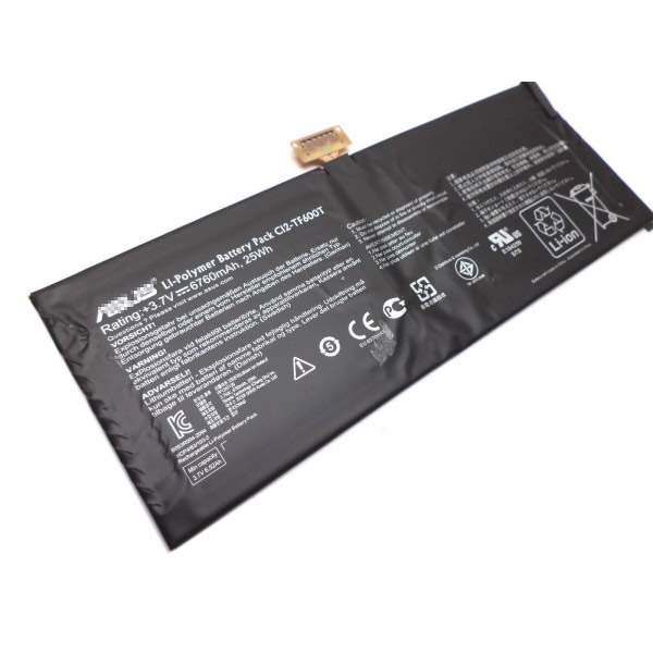 Asus C12-TF600T TF6PSG3 batterie originale 3.7V 6760mAh, 25Wh pour ordinateur portable Asus VIVO TAB TF600TG, VIVO TAB TF600T séries