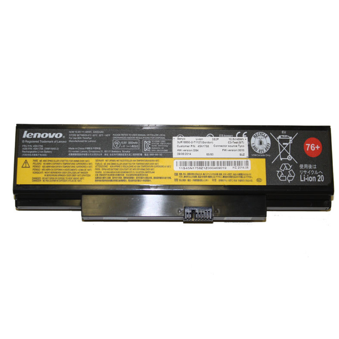 Lenovo 45N1760 45N1762 4X50G59217 batterie originale 10.8V 4400mAh, 48Wh pour ordinateur portable Lenovo ThinkPad E550(20DF0065CD), ThinkPad E550(20DH002QUS) séries