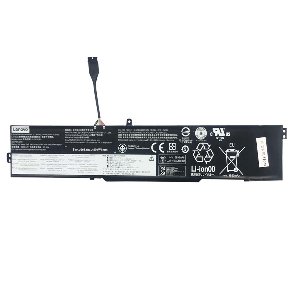 Lenovo L17L3PB0 5B10Q13163 5B10Q13162 batterie originale 11.4V 3970mAh, 45Wh pour ordinateur portable Lenovo 5B10S73397, 5B10T36867 séries