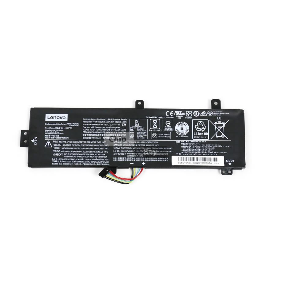 Batterie originale Lenovo L15M2PB5 L15C2PB5 5B10L13960 7.7V 5070mAh, 39Wh pour ordinateur portable Lenovo IdeaPad 310-15ABR(80ST002NGE), IdeaPad 310-15IKB(80TV00PWGE) séries